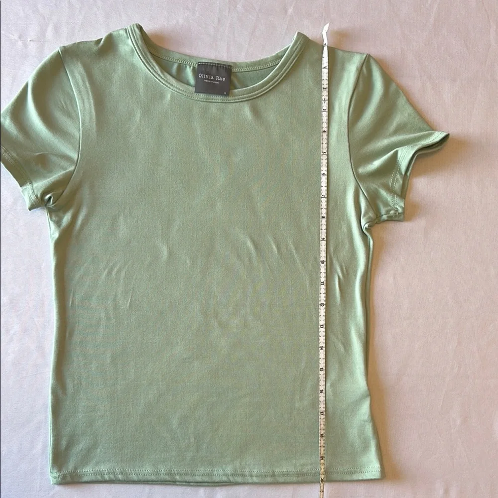 Olivia Rae Sage Green T-Shirt, Size S - Picture 4 of 7